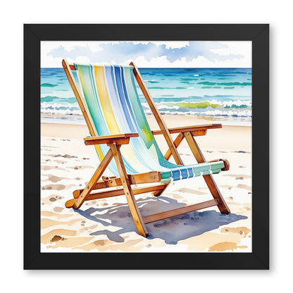 Beach Chair Framed Print