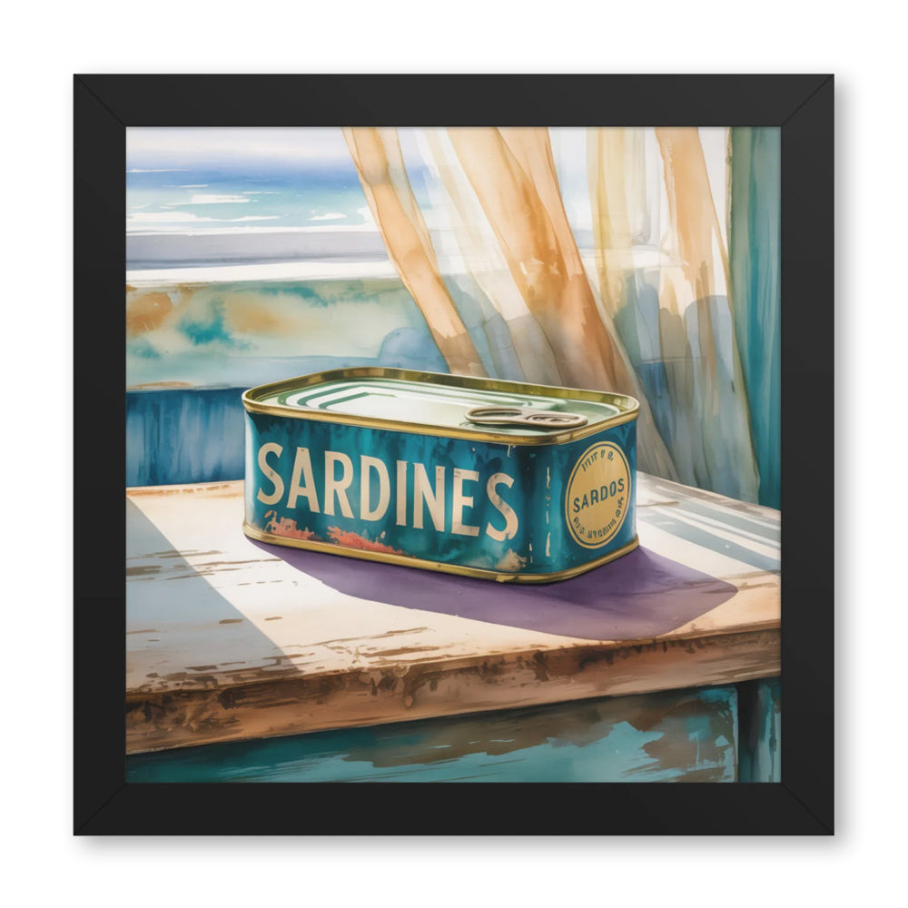 Can Of Sardines Framed Print